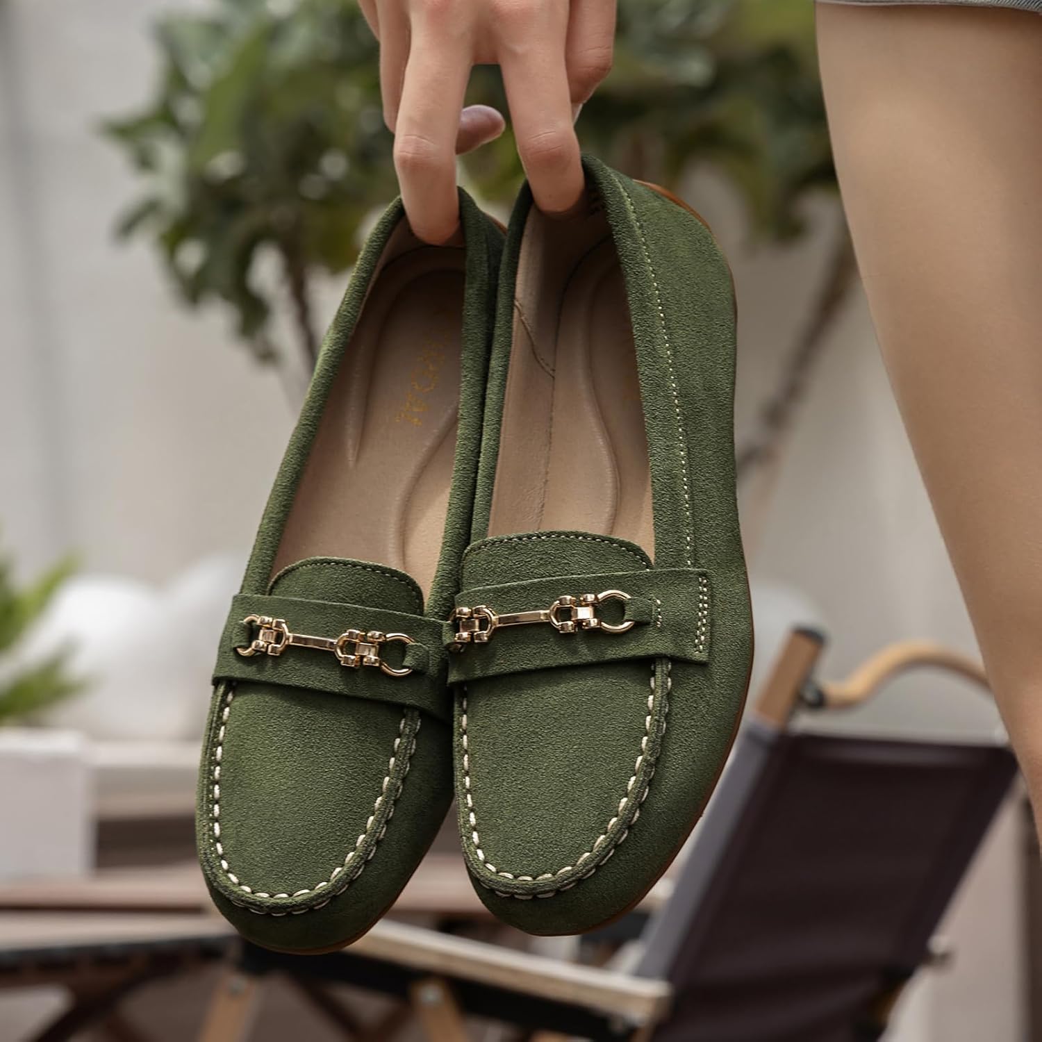 KORDAL Women's Comfortable & Lightweight Suede Leather Loafers Slip-Ons Driving Mocs Walking Shoes Cute Business Casual Dress Shoes Work Flats for Women - Image 2