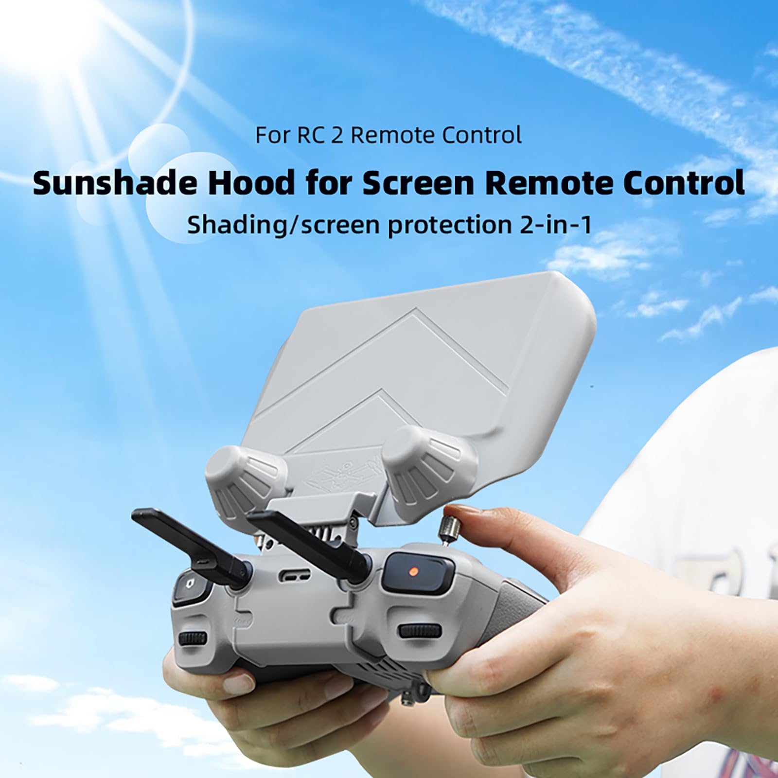 SHEAWA Sun Hood Shade Screen protective shell for RC 2 Remote Controller, Anti-Glare Drone Accessory with Adjustable Angle for DJI RC 2 - Image 3