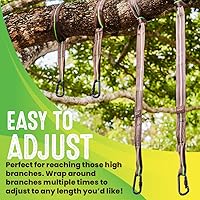 Vista 3 de Swurfer Correas para hamaca de árbol – Kit de colgar para hamaca, columpios de árbol, duradero, resistente a la intemperie, libre de óxido