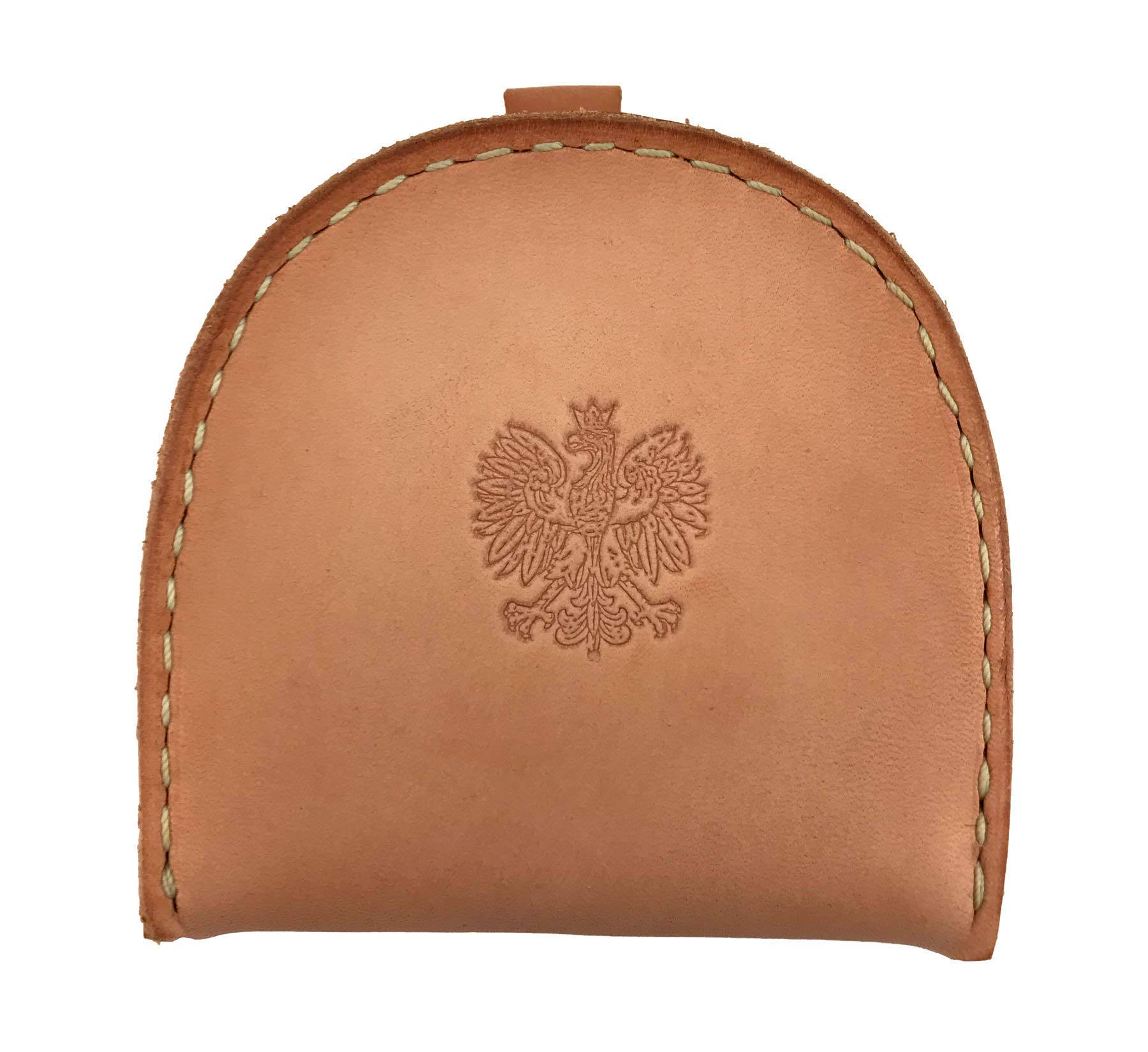 Polish ApparelPolart Polish Apparel Old World Leather Pocket Coin Case Genuine Leather Change Purse Pouch Change Holder Purse Wallet for Men & Women - Beige