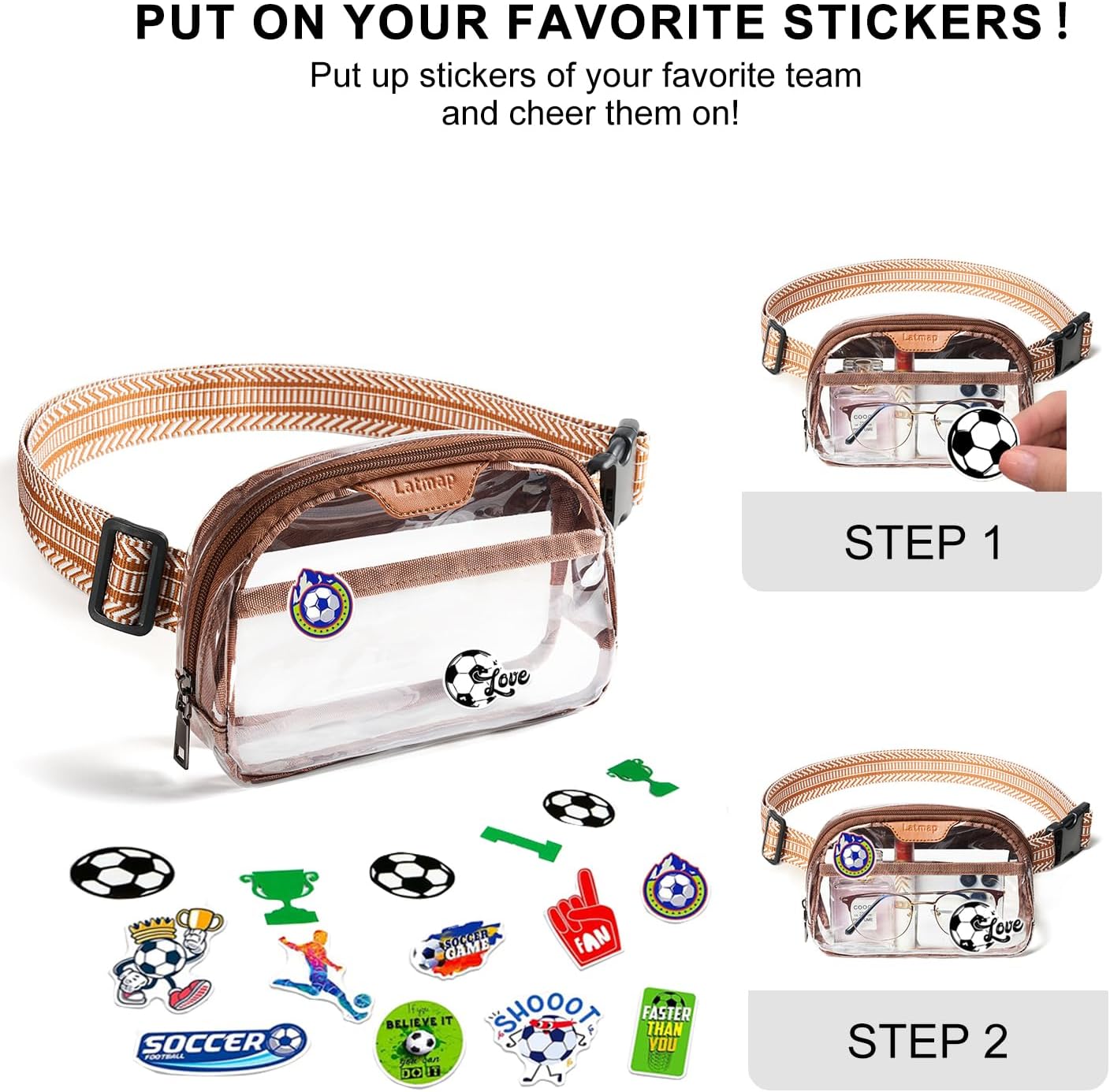 Clear Bag for Stadium Events, Clear Purse for Women Stadium Crossbody Bag, Transparent Bag for Concerts Sports - Image 7