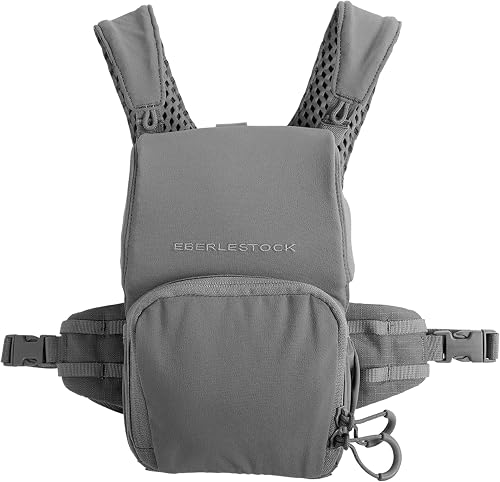 Eberlestock Bravo Modular Bino Pack, Gray, Large | Hunting, Precision-Engineered for Shooters, Weather-Sealed Lid, Modular Storage and Quick Access, Adjustable, Stretch Style