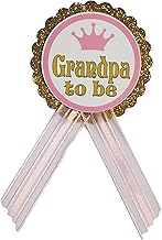 Grandpa to be Pin Princess Baby Shower Pin Sprinkle Pink & Gold, It's a Girl Ballerina Queen