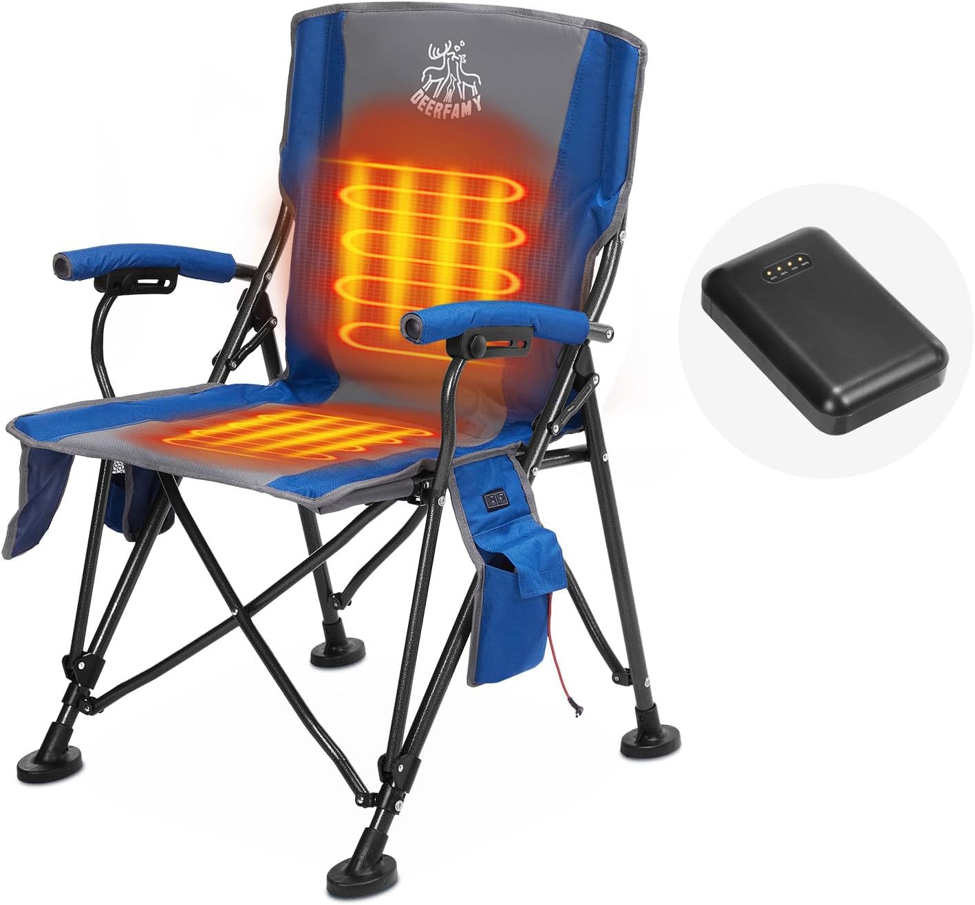 Docusvect Heated Camping Chair for Adults, Heats Back and