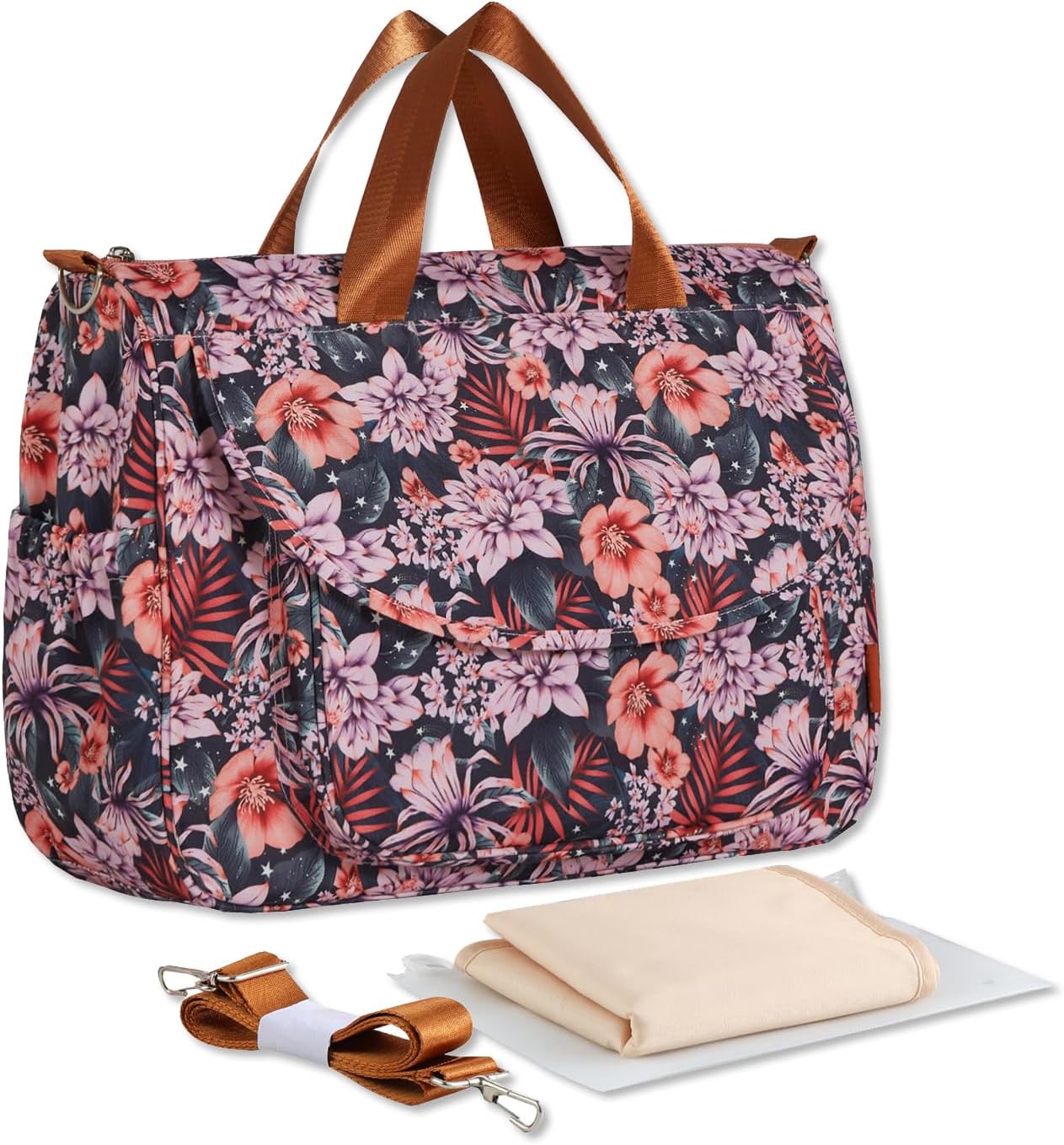 Sac à Langer SONARIN Grande Capacité - Bandoulière Étanche - Avec Matelas à Langer