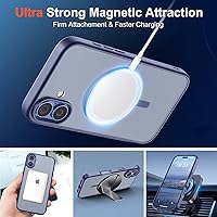 Vista 868 de SUPFINE - Funda magnética para iPhone 13 Pro Max (compatible con MagSafe), (protección contra caídas de grado militar de 10 pies), delgada, Negro