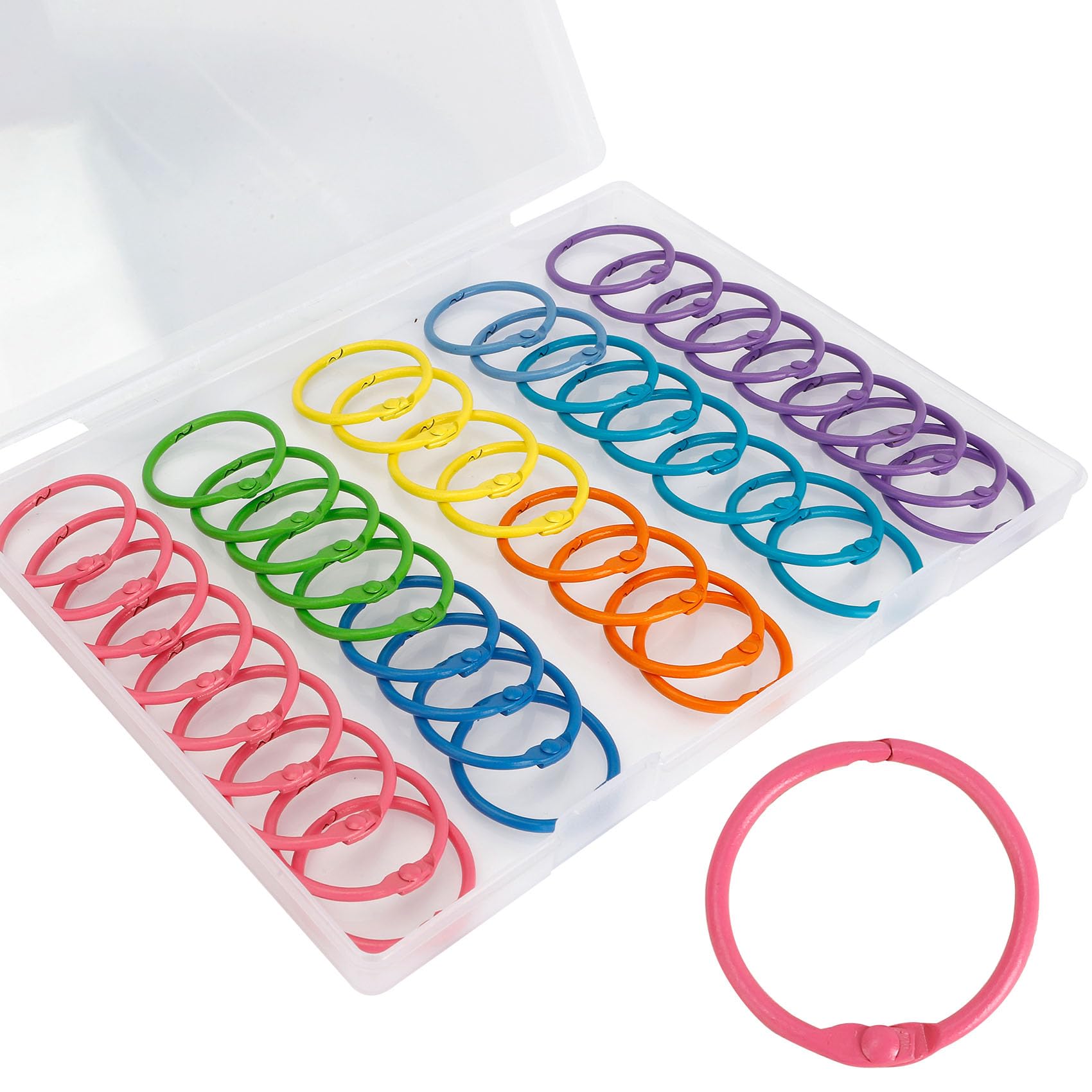 Binder Rings, Paper Rings, Key Rings, Metal Rings for Index Cards, Book Rings, Binder Rings 1.2 Inch, Loose Leaf Binder Rings, Index Card Rings, Binding Rings, Paper Rings Metal (50 Pcs)