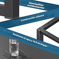Vista 5 de SHW Mission - Escritorio para computadora de oficina en casa, 40 pulgadas, color negro