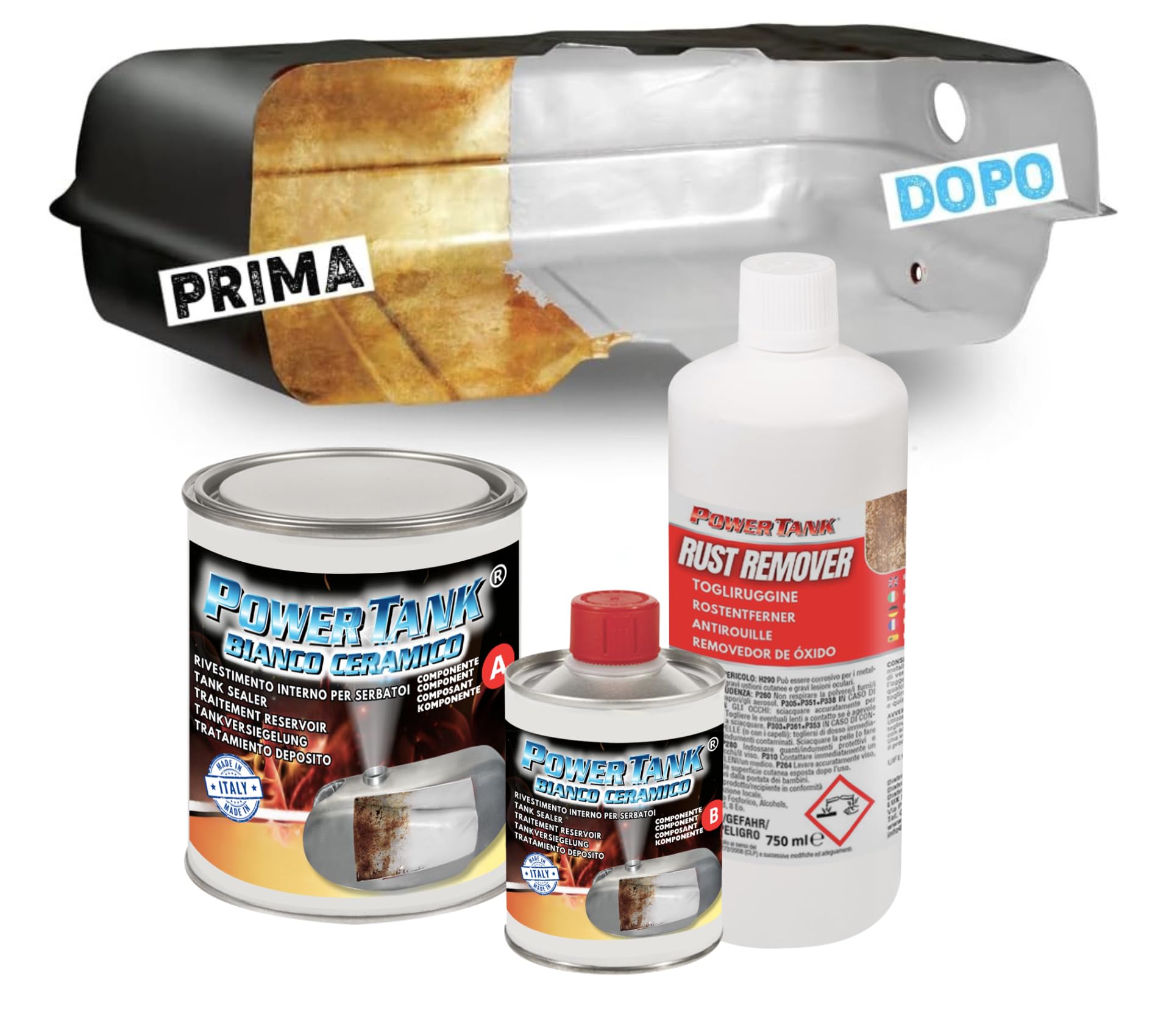POWER TANK Kit Trattamento Serbatoio Auto/Moto 1.3kg - Antiruggine Per Benzina E Gasolio - Foto 10