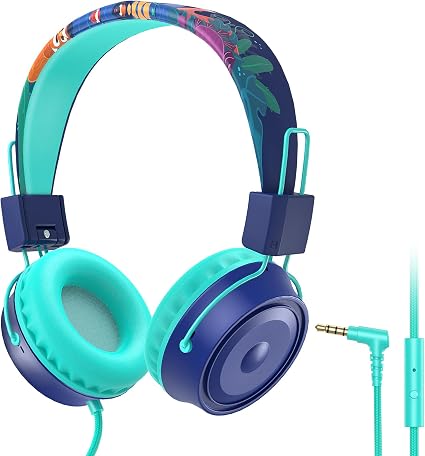 BlueFire Cuffie per Bambini con Microfono, Pieghevoli Cuffie On-Ear con  Limitatore in Volume 85dB, Cavo Aux da 3.5 mm, Cuffie Bambina per Didattica  a Distanza/Smartphone/Tablet, Blu : Amazon.it: Elettronica