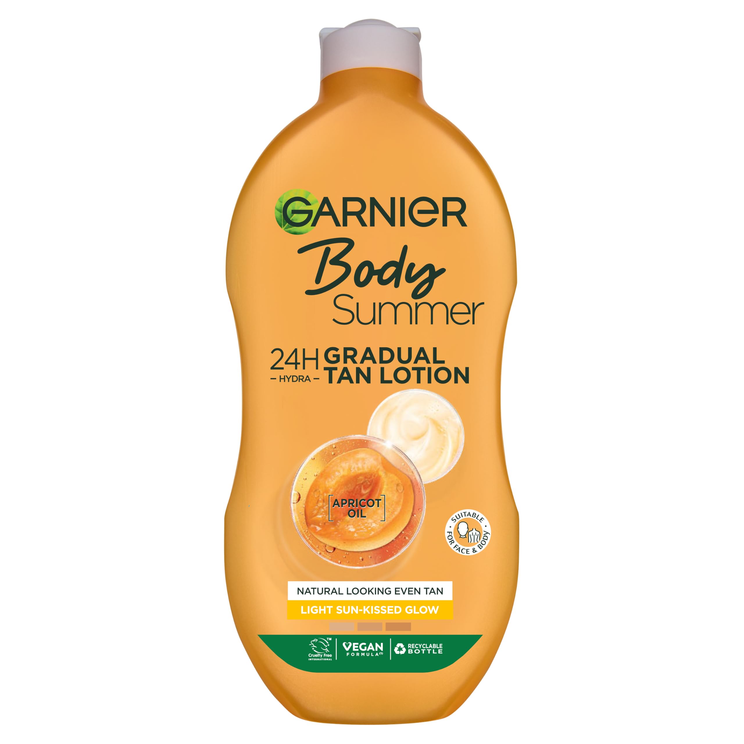 Garnier Summer Body Gradual Tan Moisturiser Light, Face and Body, 400ml