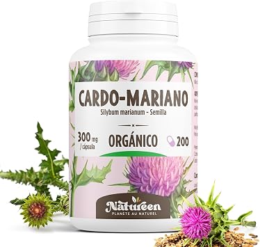Organic Milk Thistle - Silybum marianum - 300mg - 200 vegetable capsules
