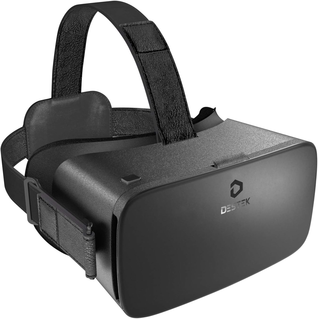 DESTEK V5 VR Headset for iPhone, Samsung, Android Phone (4.7-6.8in Screen), Phone 3D Goggles VR Glasses, w/Trigger Button Enjoying Virtual Reality Game & Video | Black