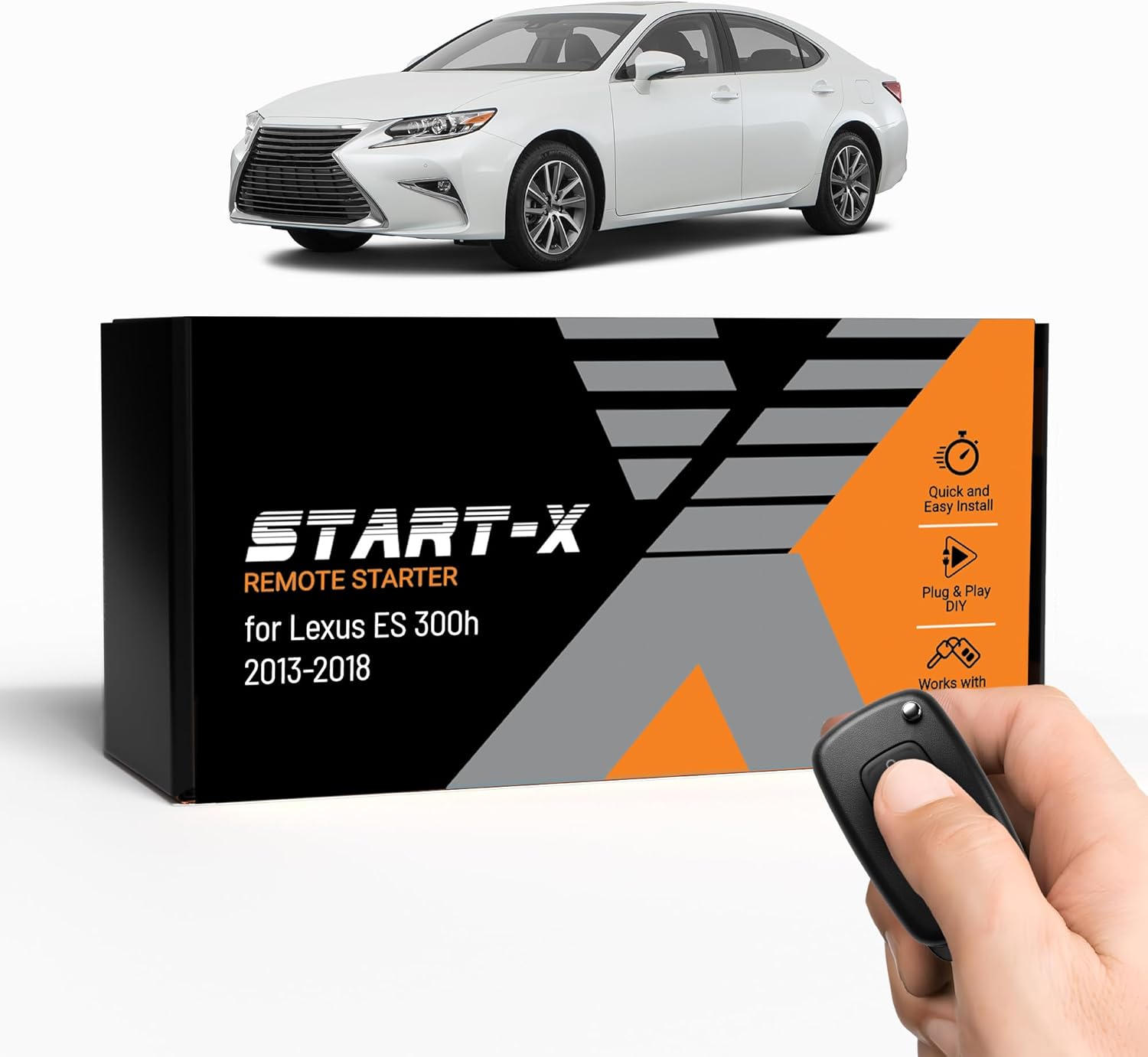 Start-X Remote Starter Kit for Lexus ES 300h Hybrid (2013, 2014, 2015, 2016, 2017, 2018) Vehicles | Push-to-Start Ignition | Plug N Play Install | Lock 3X to Remote Start | Zero Wire Splicing