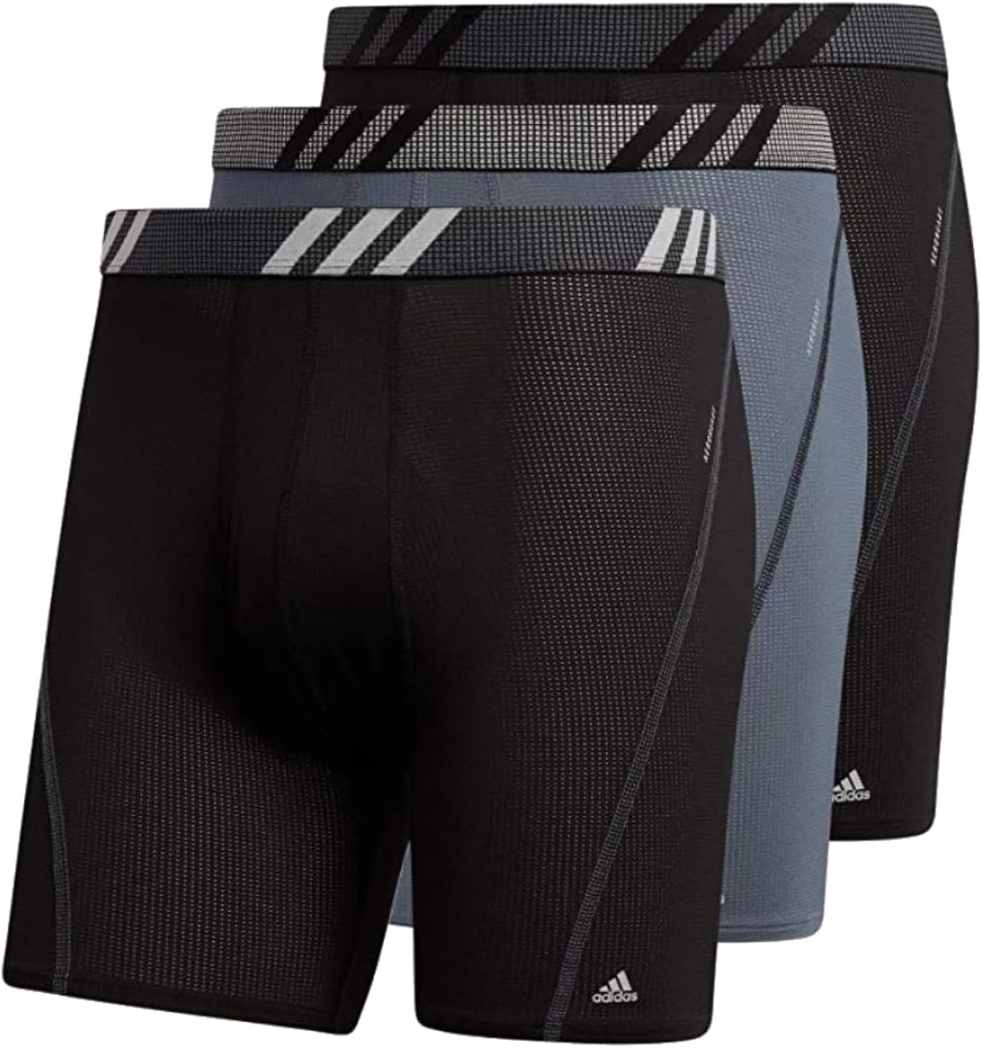 adidas Men's Sport Performance Mesh Boxer Brief Underwear (3Pack) at