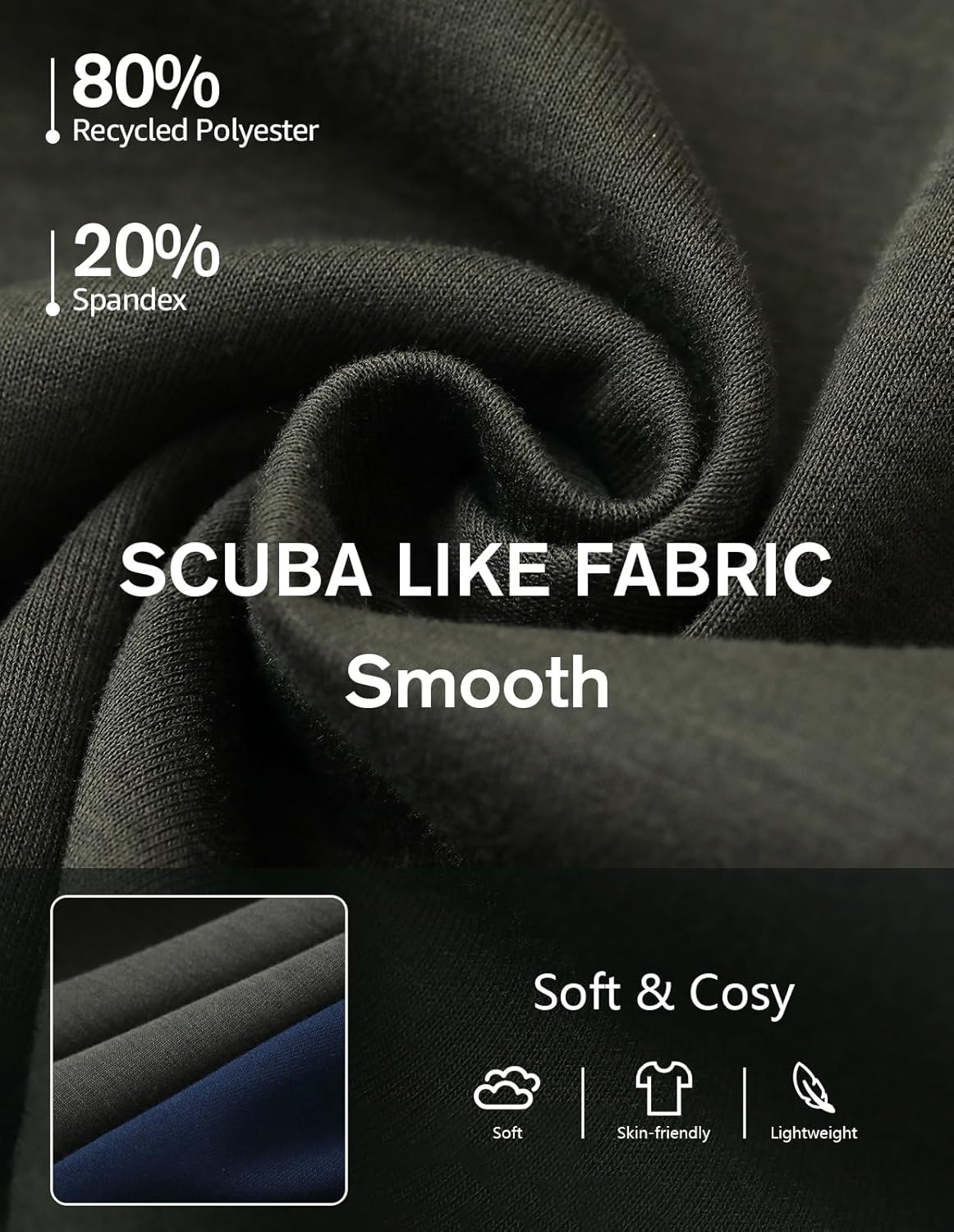 fit space Women's Tailored Relaxed Fit Sweatershirts Full Zip Up Hoodies And Turtleneck Pullover With Zipper Pocket - Image 5