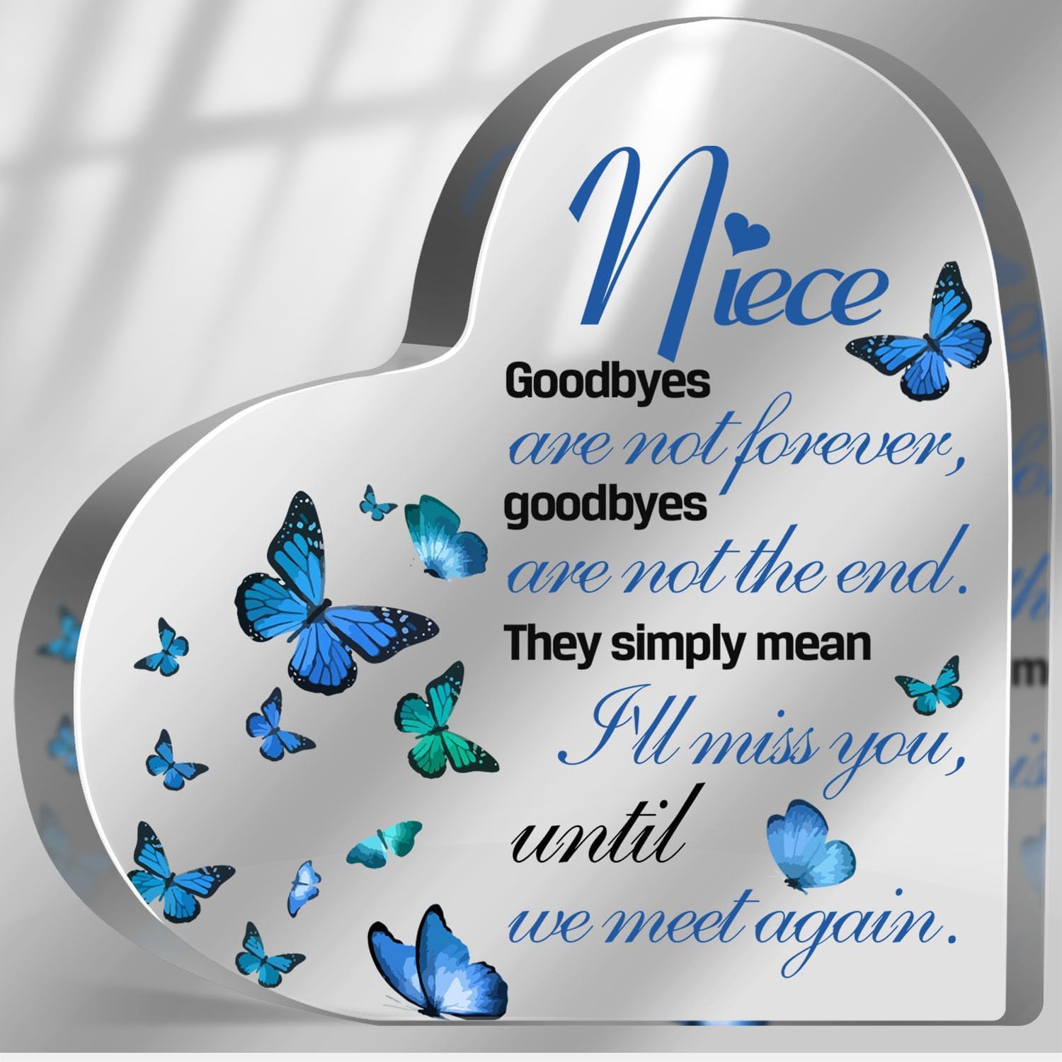 Kisoyo Sign-25 Sympathy Gifts For Loss Of Loved One, Memorial Gifts For Loss Of Niece, In Memory Of Niece Plaque, Bereavement Condolences Grief Gifts, Funeral Remembrance Decor Ornament Sign