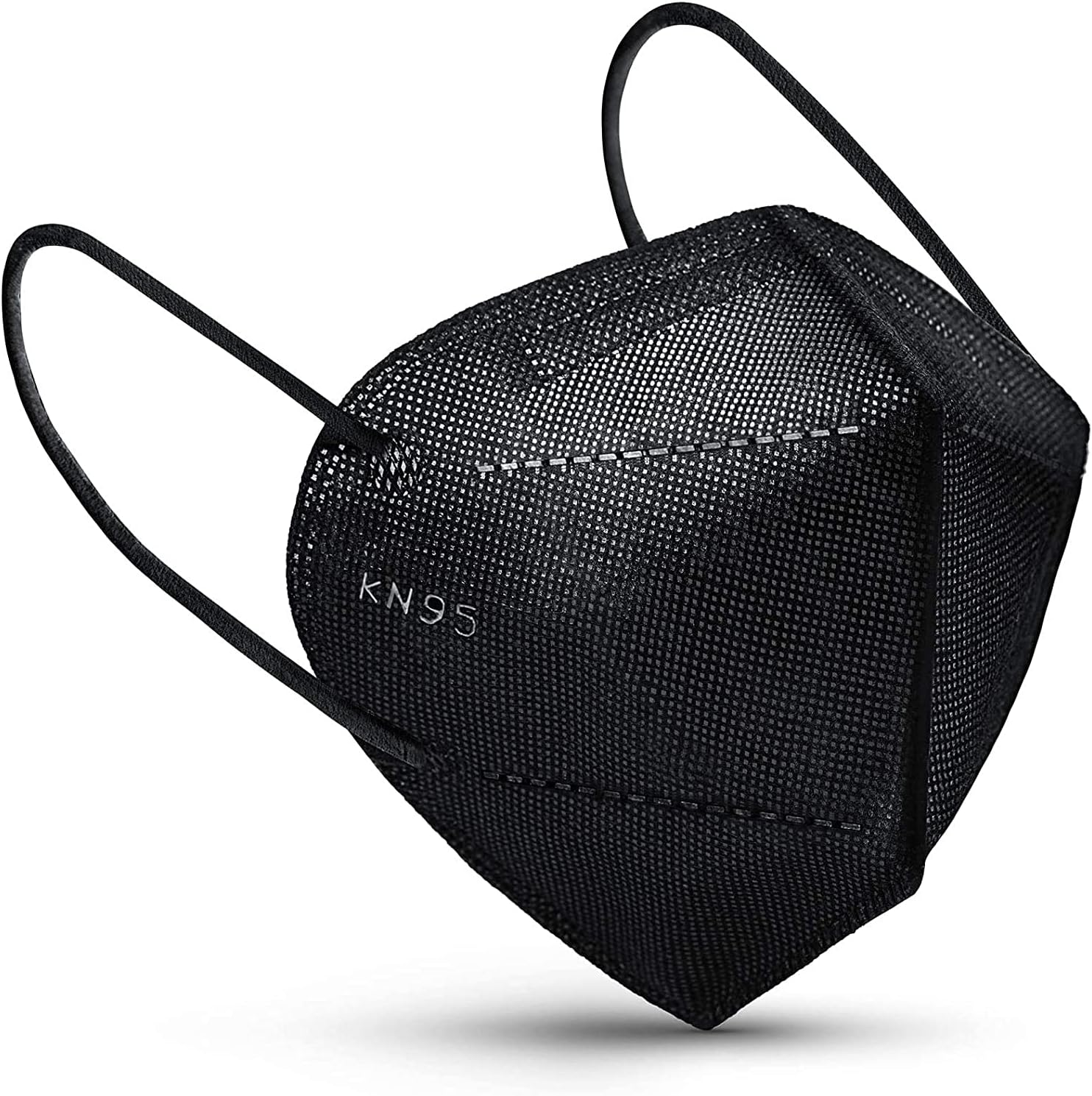 50pcs KN95 Face Mask Black 5 Layer Cup Dust Safety Masks Filter Efficiency≥95% Breathable Elastic Ear Loops Black Masks : Everything Else