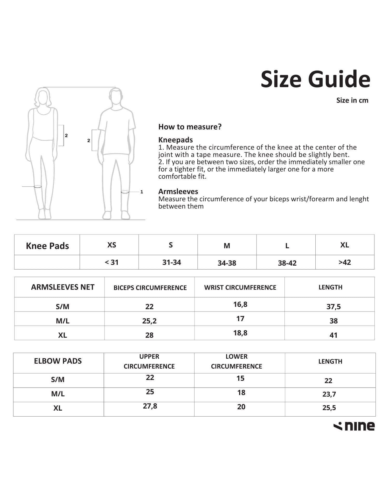 ninesquared - Sleek Ochraniacze na kolana Siatkówka Oddychające Ochronne Elastyczne Unisex 1 para