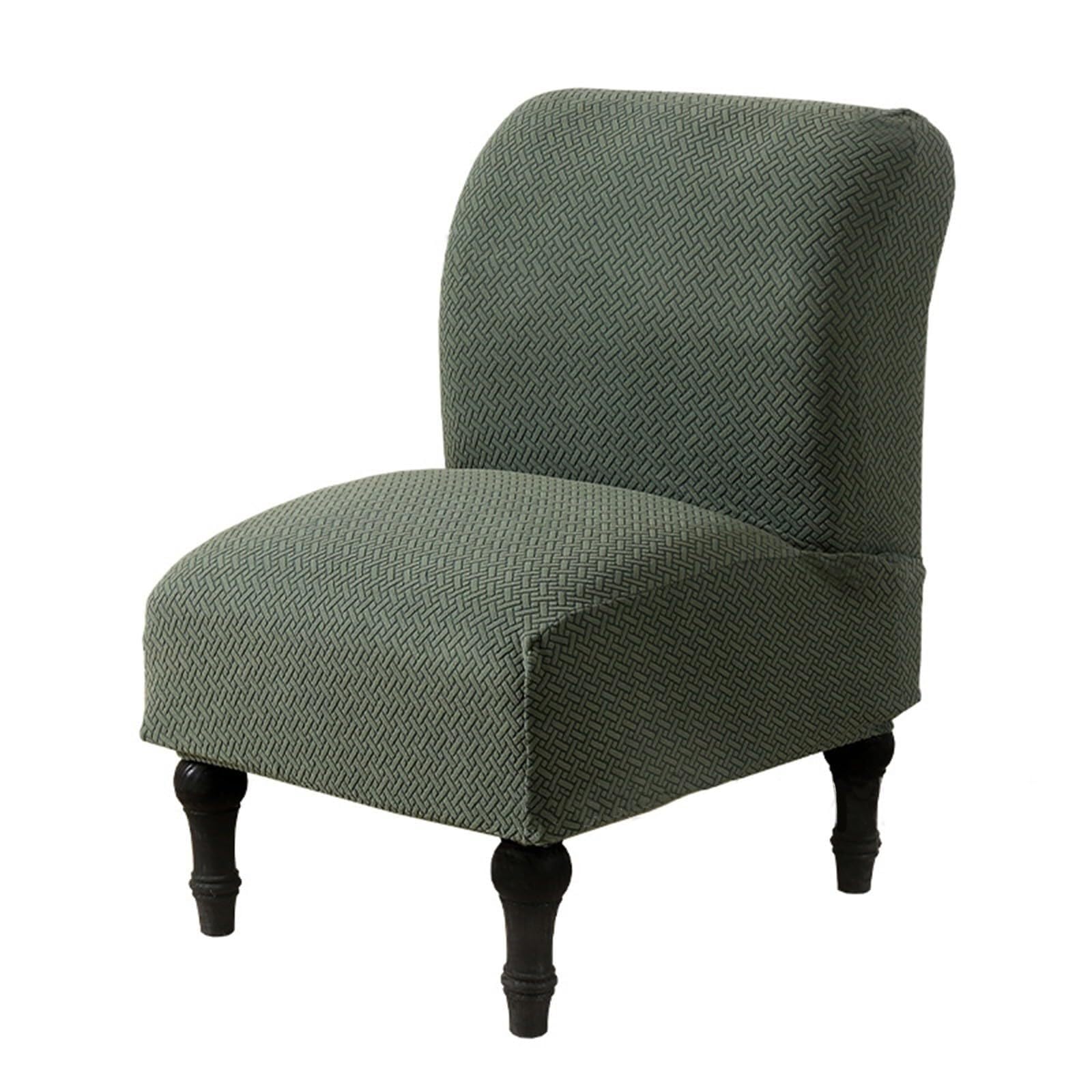 BEIWOSHA Armless Chair Slipcover Stretchy Jacquard Accent Chair Covers Universal Removable Couch Covers for Accent Chairs Living Room Slipper Chair Slipcover