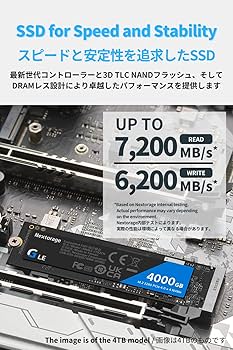 Nextorage 4TB SSD Internal M.2 2280 PCIe Gen 4.0 x 4 NVMe