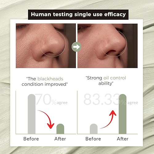 Miniatura 3 de Máscara purificadora de té verde, mascarilla de arcilla facial natural, limpieza profunda de poros con extracto de té verde y extracto de portulaca,