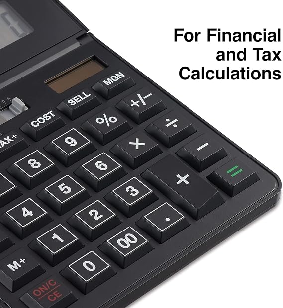 Staples 12-Digit Desktop Calculator, Solar/Battery, Black, 2-Pk, ST290