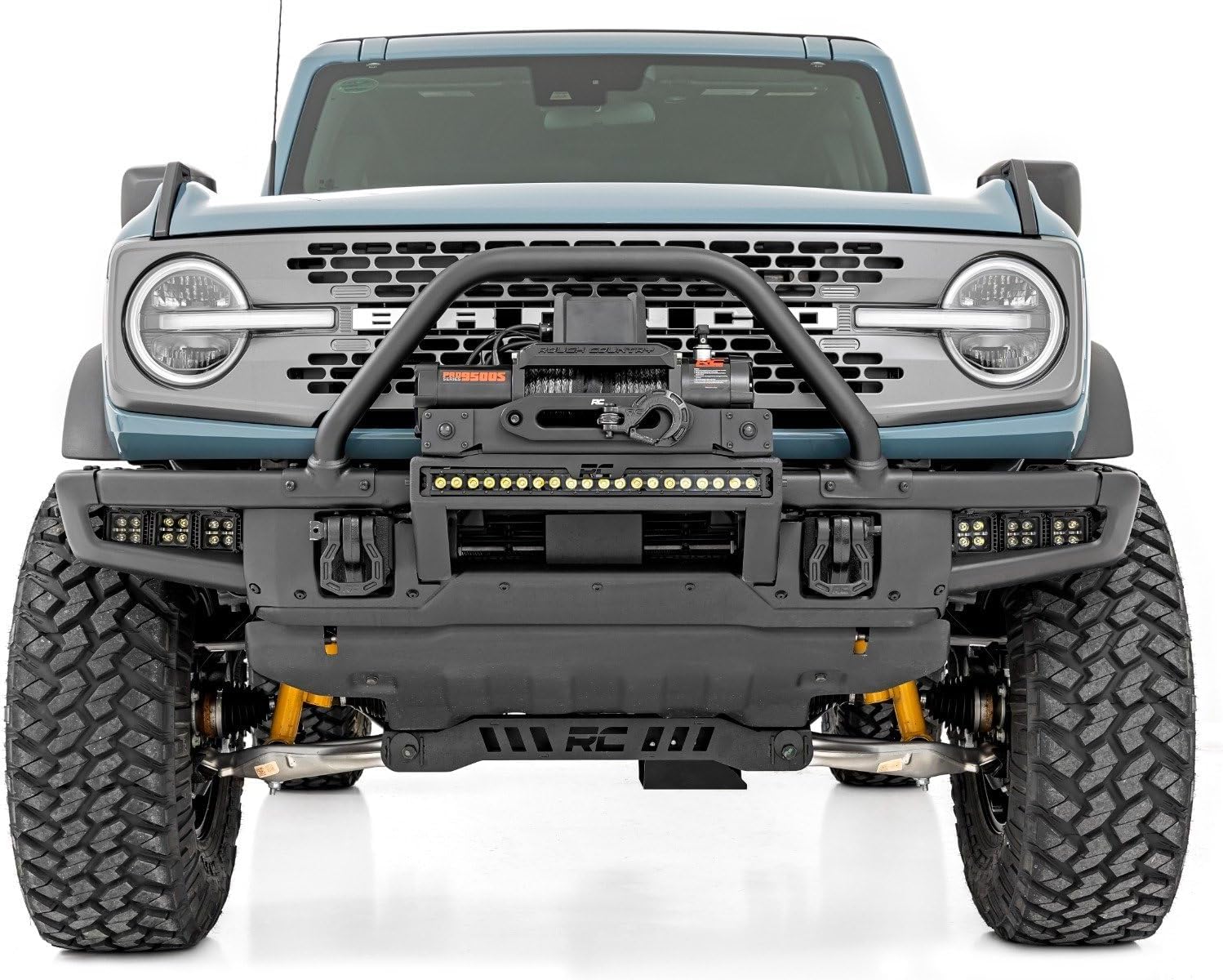 Rough Country Triple LED Fog Light Kit for Ford Bronco (2021-2024) - Flood Beam