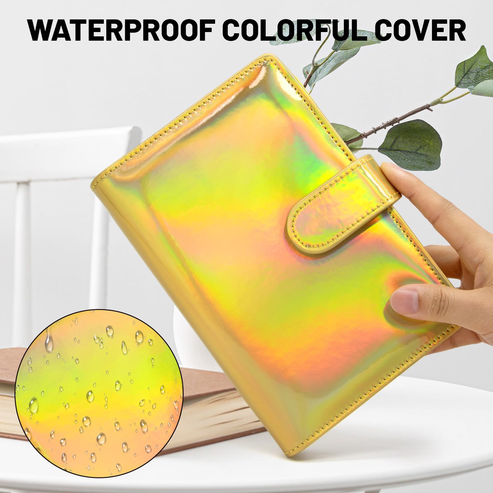 Cuaderno A6 Con 16 Bolsillos Para Carpetas, 20 Etiquetas Para Ahorrar Dinero, Adecuado Para El Hogar, Oficina, Escuela Y Viajes, Color Morado