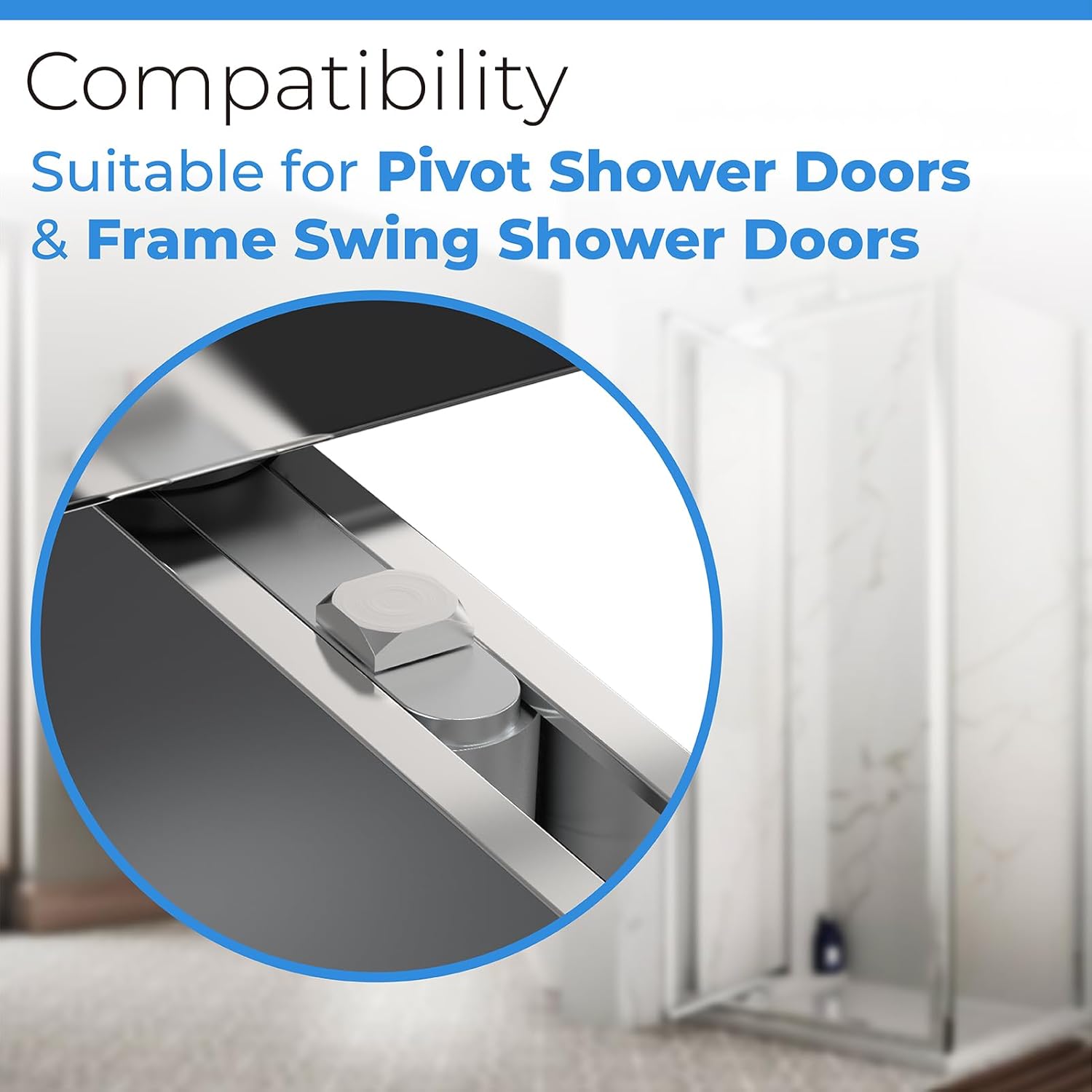 PalpitateC Shower Door Pivot Block with 3/4" Pin fit for Framed Swing Shower Doors, Framed Swing Shower Door Replacement Pivot Bracket