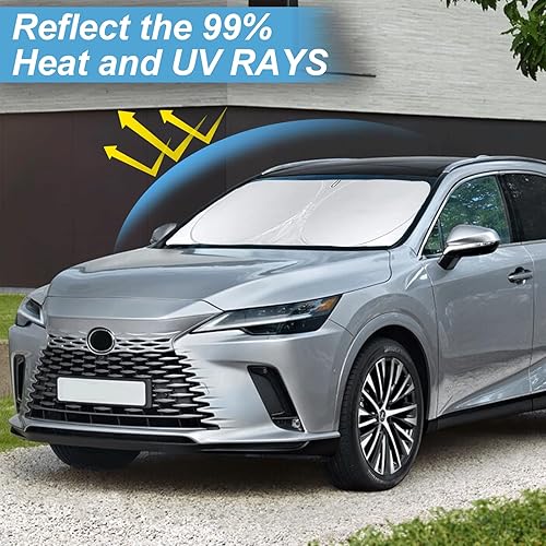 Miniatura 183 de Parasol para parabrisas de ajuste personalizado, cubierta para ventana delantera, visera plegable 210T, protector que bloquea los rayos ultravioleta