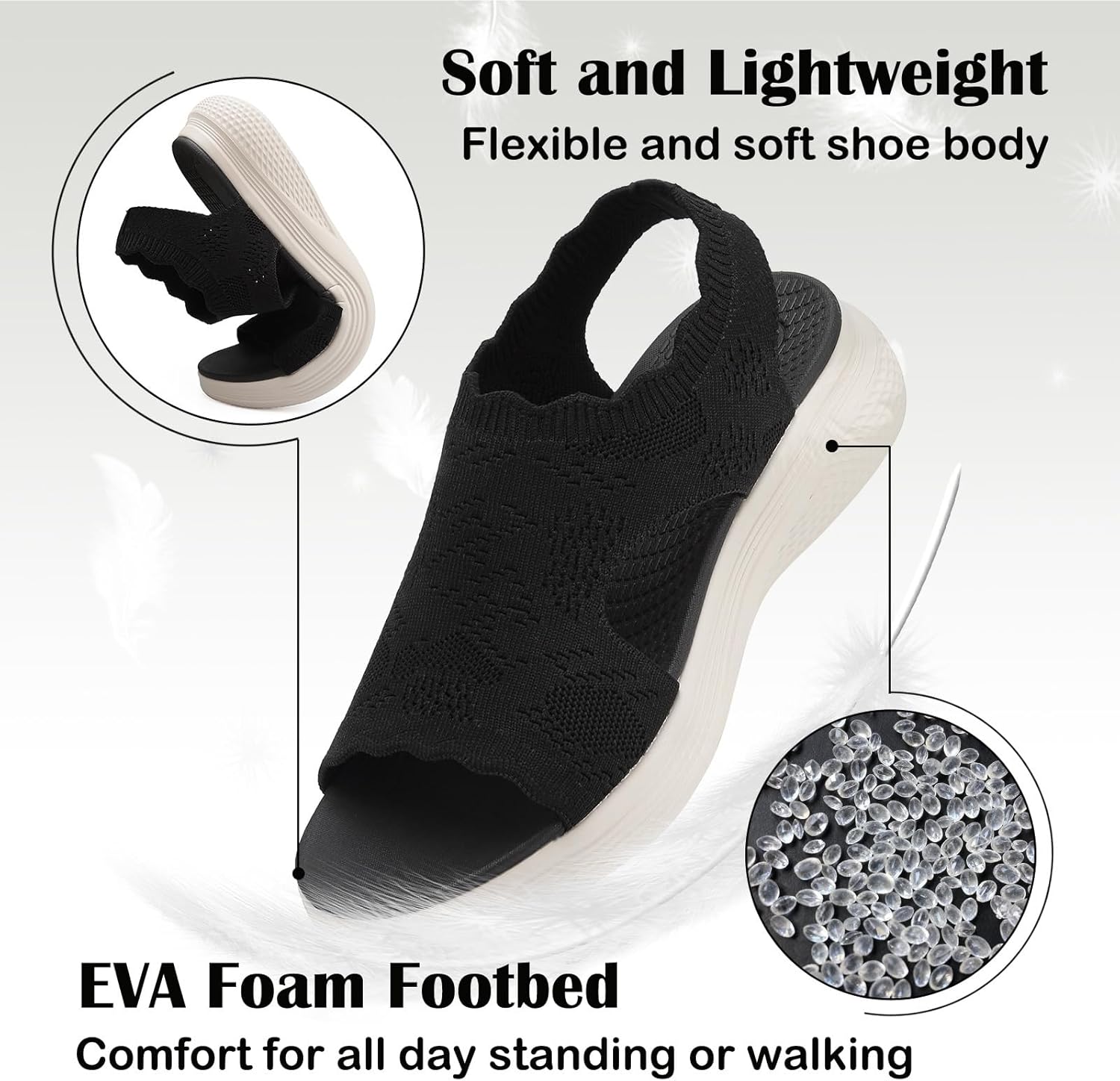 Womens Orthopedic Sandals Ladies Arch Support Walking Sandals with Comfortable Plantar Fasciitis Open Toe Slip On Sport Athletic Sandals