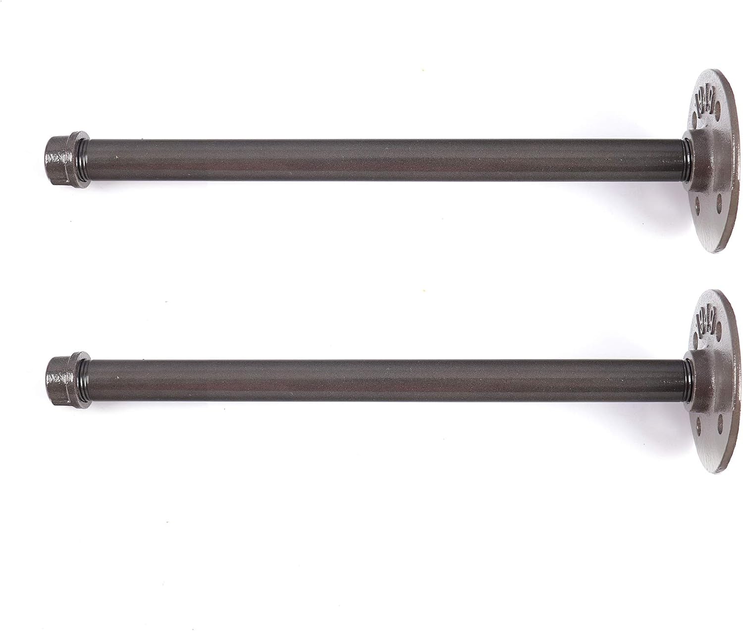 Rustic Shelf Brackets Industrial Iron Pipe Shelf Brackets 20mm / 25/32" Diameter 6 Pack in Grey