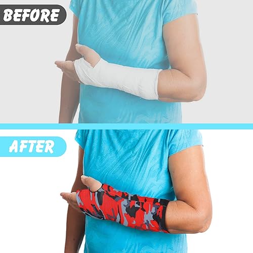Miniatura 3 de Boao Paquete de 6 fundas elásticas fundidas para brazos, fundas decorativas para brazos, extraíbles y lavables, protectores de fundición para brazo