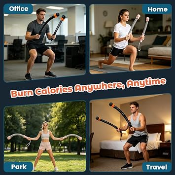 Cordless Battle Ropes, Adjustable Weighted Ropeless Battle Rope, Black