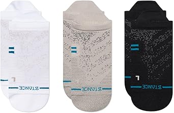 Stance Icon Athletic Performance Tab Socks 3-Pack, Nylon Blend Socks, Arch Support