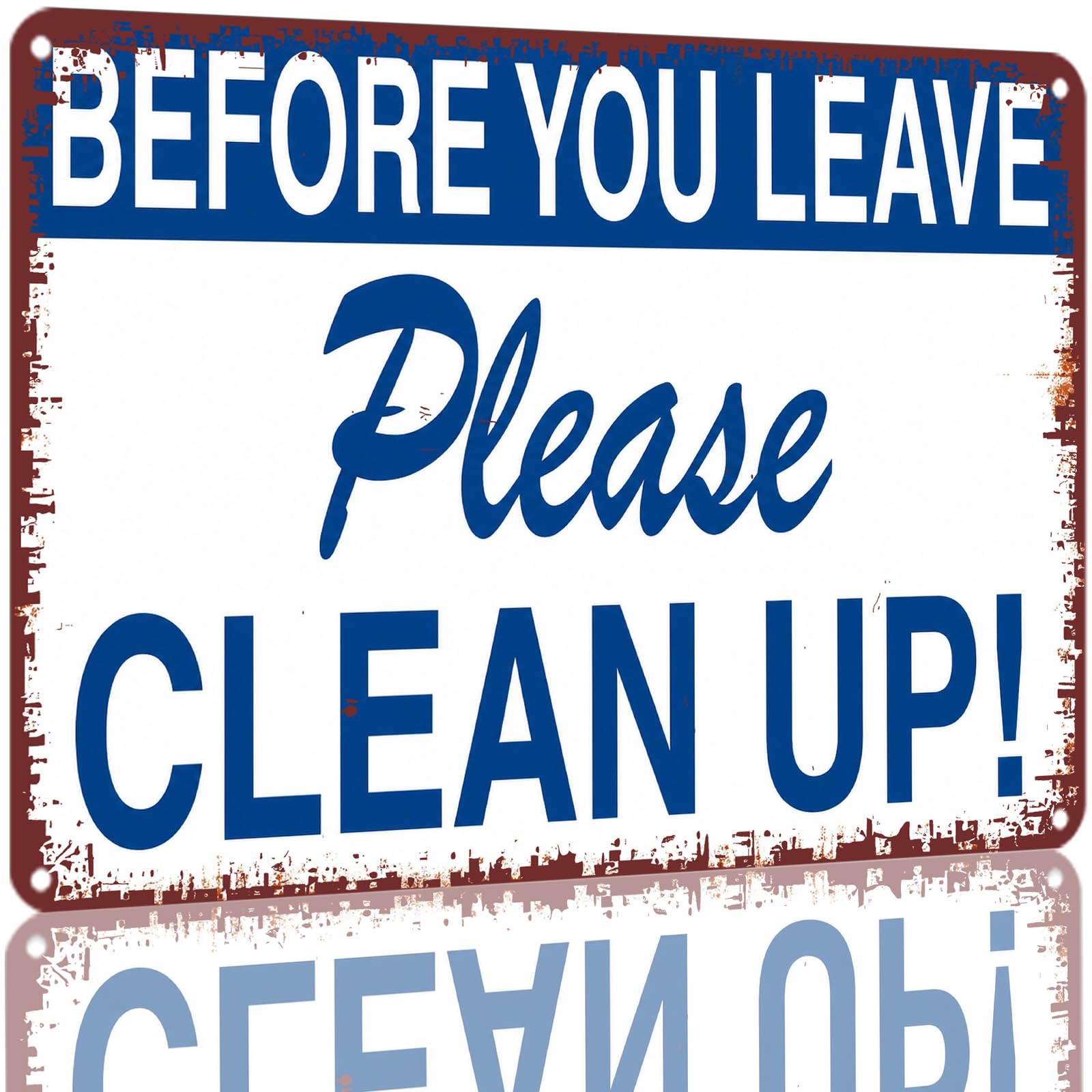 Kwqdozf As Pic Before You Leave Pleaseup Tin Sign 8X12 Inch Aluminum Metal Vintage Decorat