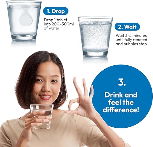 Miniatura 4 de Comprimidos de agua con hidrógeno, comprimidos de hidrógeno molecular para agua potable, ricos en antioxidantes, apoyan la energía cerebral y la