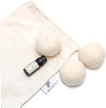3 Wool Laundry Drying Balls + 10ml Honeysuckle Essence