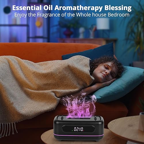 Miniatura 3 de Difusor de aceite esencial de llama Pro Edition (actualización 2025), humidificador ultrasónico de niebla fría de 8.5 fl oz con luces LED de 7