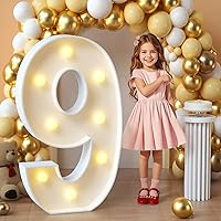 Vista 74 de imprsv Letras iluminadas de marquesina, letras de mosaico de 4 pies con luz para decoración de fiesta de graduación de baby shower, grande B