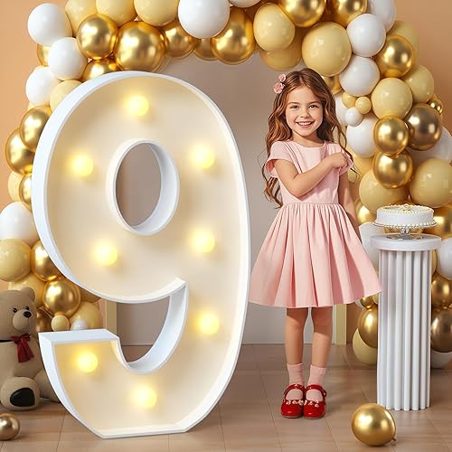 Vista 75 de imprsv Letras de marquesina iluminadas, letras de mosaico de 1.2 m con luz para decoración de baby shower, graduación, gran J para decoraciones