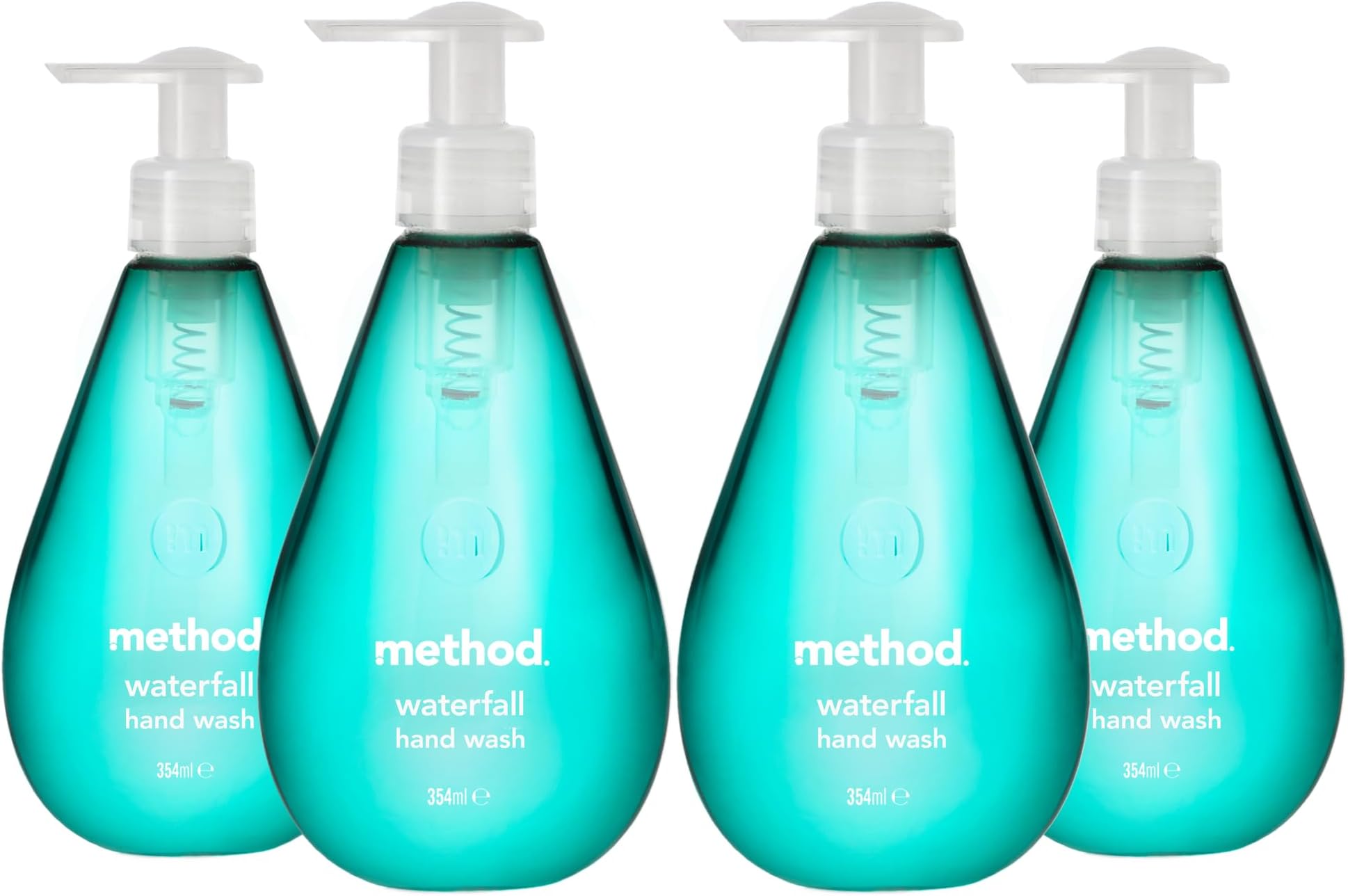Method Hand Wash, Waterfall, Gentle Hand Soap, Pack of 4, 354ml