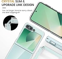 Doeshine Átlátszó Tok Samsung Galaxy Z Flip 7 FE/Z Flip 6 Telefonhoz - Ultravékony Szilikon TPU Védőtok Beépített Kijelzővédővel, Ütésálló P 3