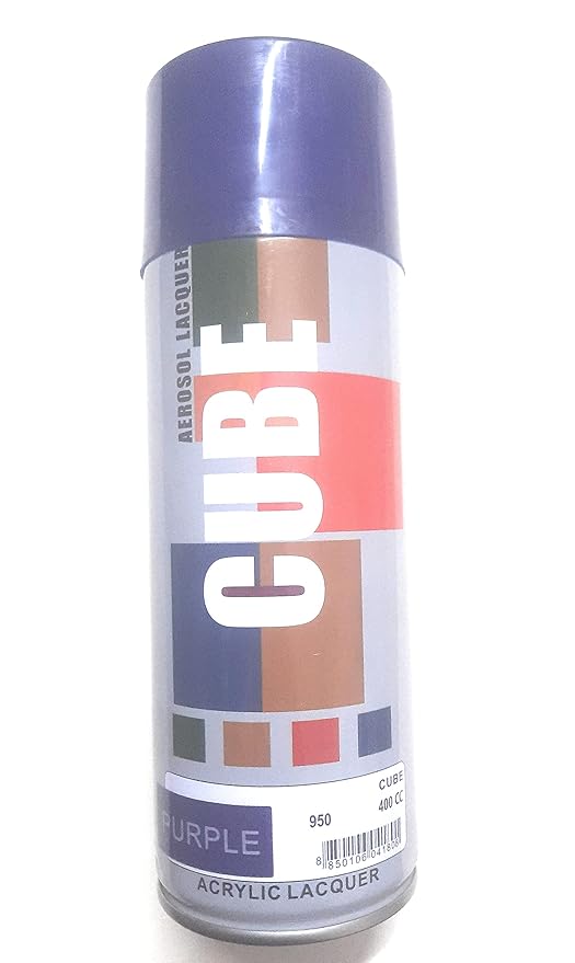 Cube Aerosol Multipurpose Purple Spray Paint Can 400ml For Car Bike