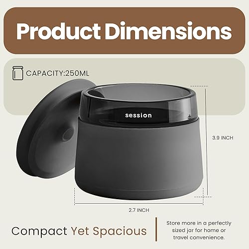 Miniatura 3 de Session Cenicero Goods, bandeja de cenizas reemplazable con tapa de silicona, cenicero para exteriores fabricado con material de vidrio de