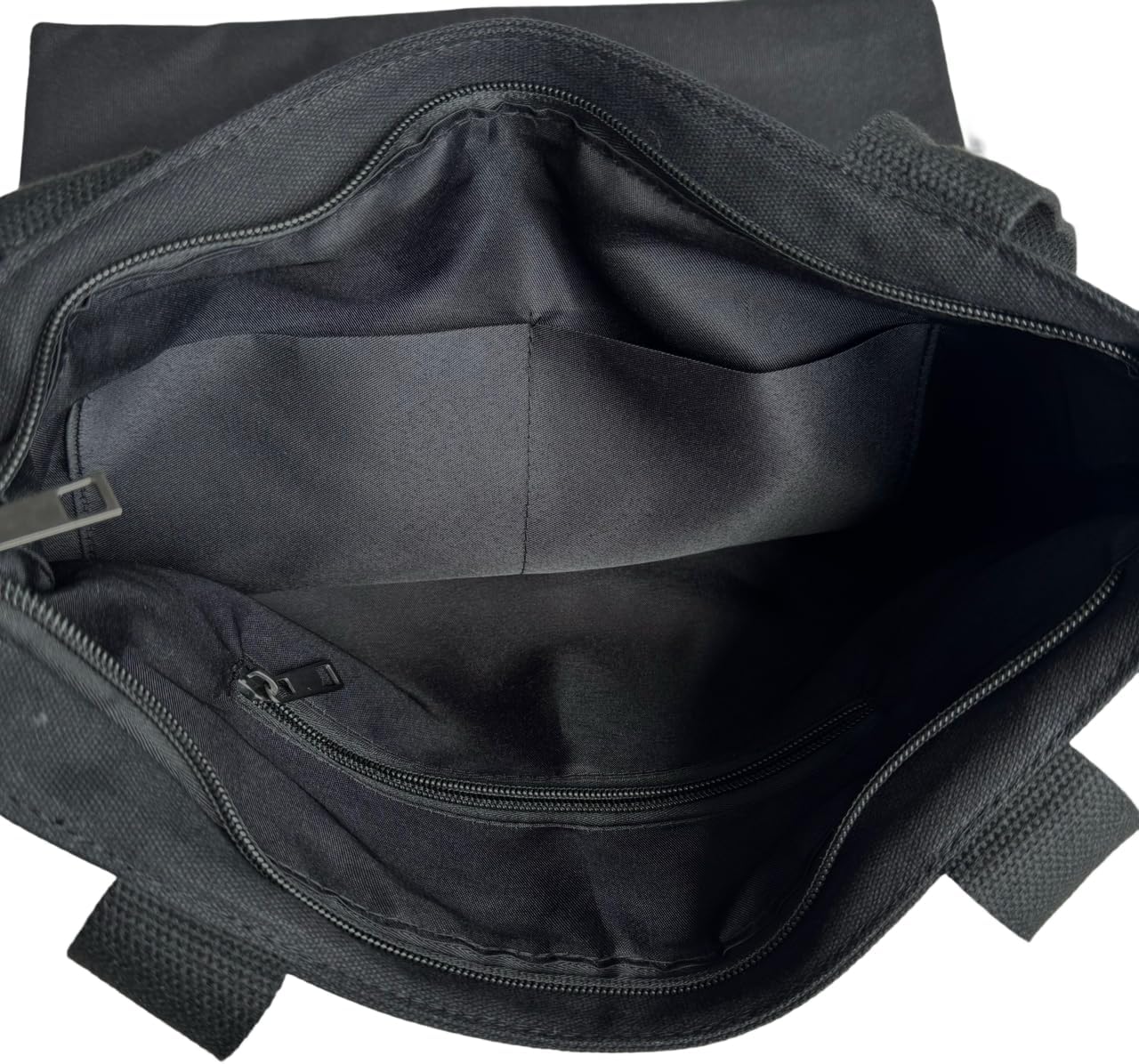 12OZ 100% Cotton Canvas Zipper Closure Lined Reusable Grocery Shopping Bag Beach Bag Daily Casual Multi Purpose Tote - Image 4