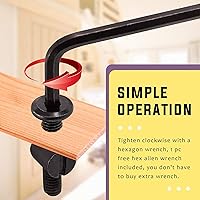 Vista 4 de Swpeet 181 piezas M6 x 0.591 in - 3.150 in - cabeza plana de zinc negro cabeza hexagonal tornillos de cama de cuna de bebé y tuercas roscadas