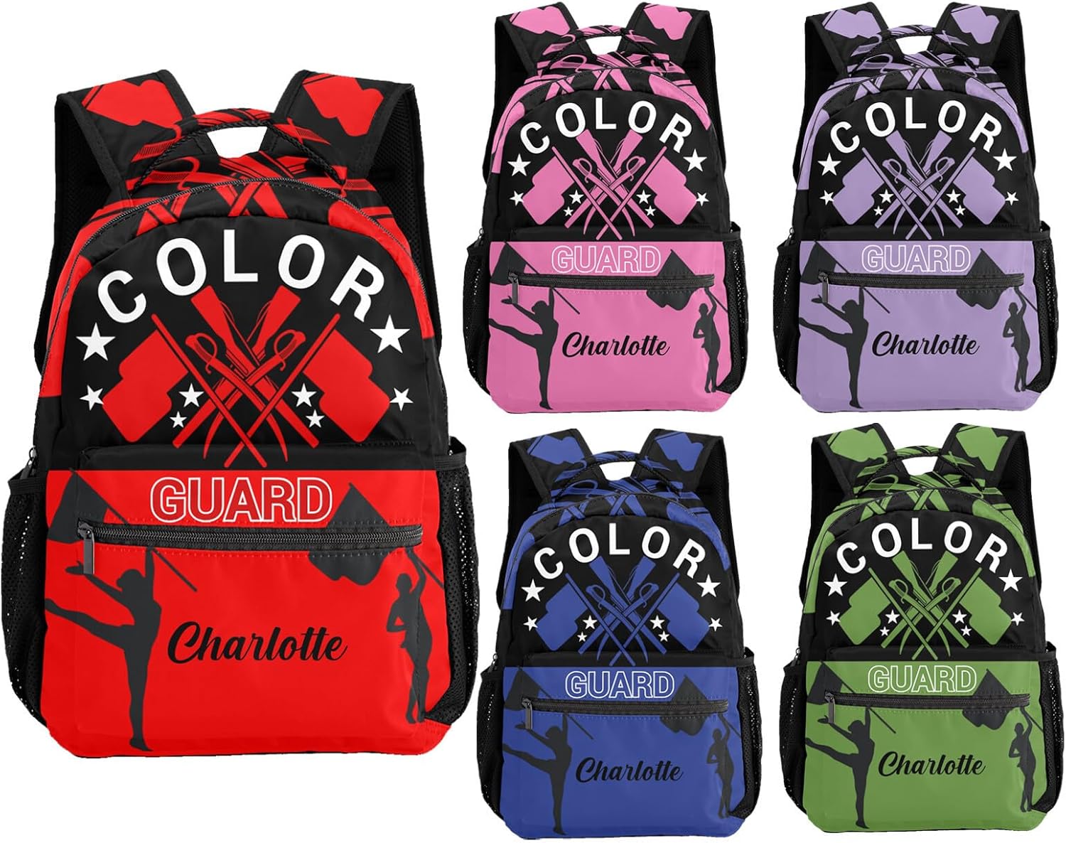 Custom Color Guard Bag Backpack with Name Personalized Color Guard Team Backpack