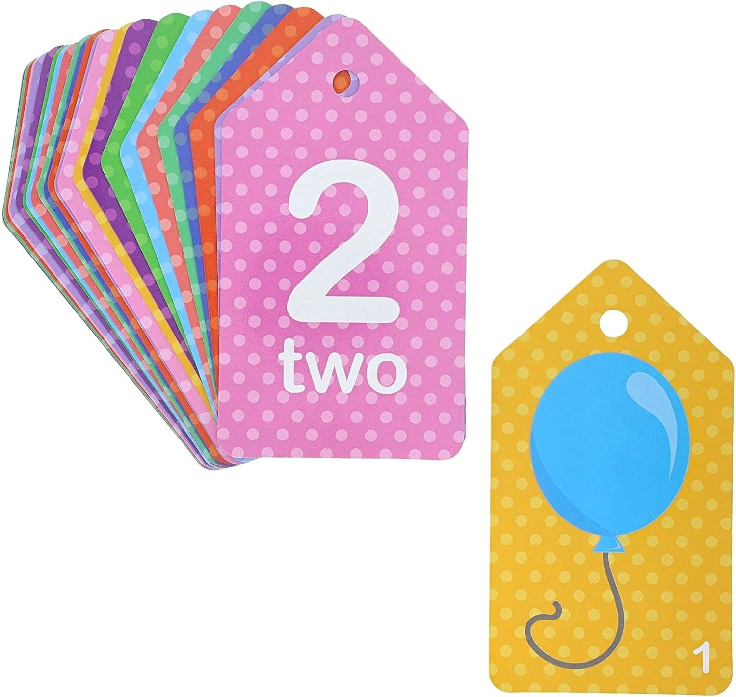 Colorful Educational Flash Cards for Kids with Words, Alphabet, Numbers (3 Pack) : Toys & Games